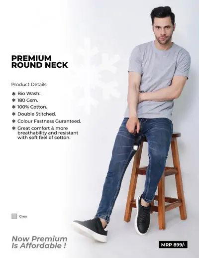 Grey-Cotton-Round-Neck-T-shirts