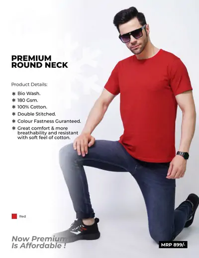 Red-Cotton-Round-Neck-T-shirts