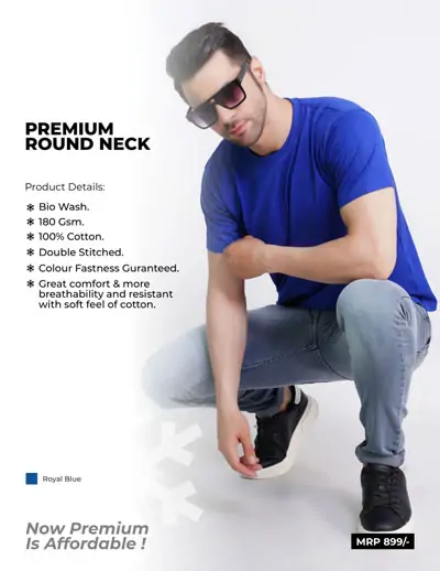 Royal-Blue-Cotton-Round-Neck-T-shirts
