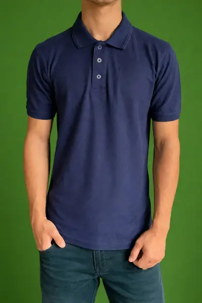 Navy-Blue-Cotton-Polo-220-GSM-T-shirt