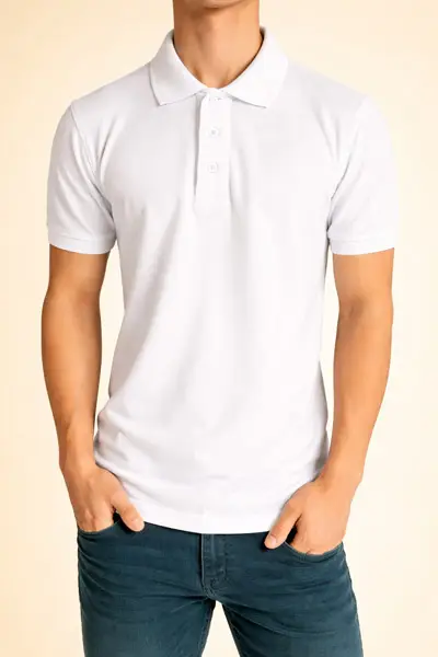 White-Cotton-Polo-220-GSM-T-shirt