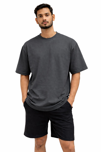 Charcoal-grey-240-GSM-Oversized-T-shirts